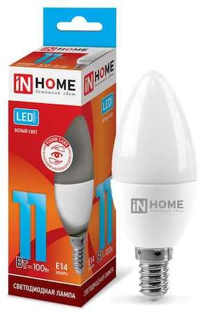 Лампа светодиодная LED-СВЕЧА-VC 11Вт 230В E14 4000К 820Лм IN HOME 4690612020471