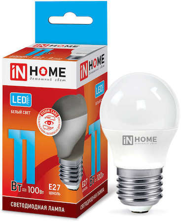 Лампа светодиодная LED-ШАР-VC 11Вт 230В E27 4000К 820Лм IN HOME 4690612020617