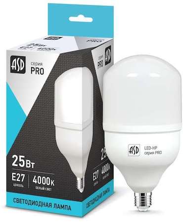 Лампа светодиодная LED-HP-PRO 25Вт 230В E27 4000К 2250Лм ASD 4690612018706