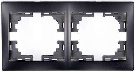 Рамка 2-м MIRA горизонтальная черн. бархат LEZARD 701-4200-147