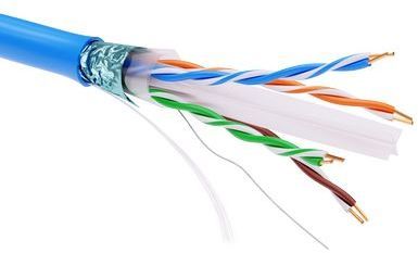 ДКС RN6FUPV3BL Информационный кабель экранированный F/UTP 4х2 CAT6, PVC, синий