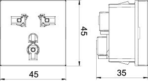 OBO Bettermann Розетка 1-м STD-MS0 RW1 0град. бел. OBO 6120738