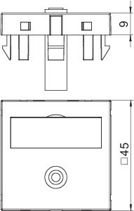 OBO Bettermann Рамка Modul45 мультимедийная Audio-Klinke MTG-MK L RW15 бел. OBO 6104946