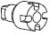 ДКС R5CE262 Личинка замка, для поворотной ручки, замка под ключ типа FIAT