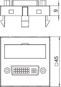 OBO Bettermann Рамка Modul45 мультимедийная DVI MTG-DVI F AL1 серебр. OBO 6104760