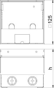 OBO Bettermann Лючок UDHOME2 V 125х125х110мм OBO 7427090