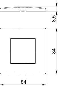 OBO Bettermann Рамка 1-м Modul45 универсальная 84х84мм AR45-F1 AL серебр. OBO 6119326