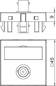 OBO Bettermann Рамка Modul45 мультимедийная Video-BNC MTG-BC F SWGR1 черн. OBO 6105021