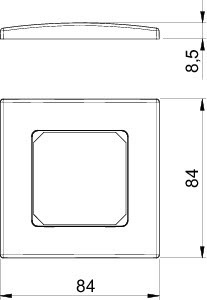 OBO Bettermann Рамка 1-м для устройств 50мм 84х84мм AR50-F1 RW бел. OBO 6119392