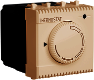 ДКС 4405162 Термостат модульный для теплых полов, "Avanti", "Ванильная дымка", 2 модуля