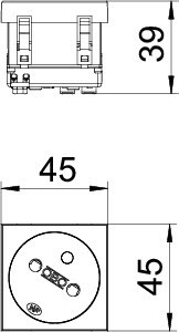 OBO Bettermann Розетка 1-м 10/16А 250В STD-F3 SWGR1 33град. франц. станд. черн. OBO 6120230