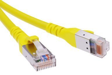 ДКС RN6ASF4550YL Патч-корд экранированный CAT6A SF/UTP 4х2, LSZH, желтый, 5.0м