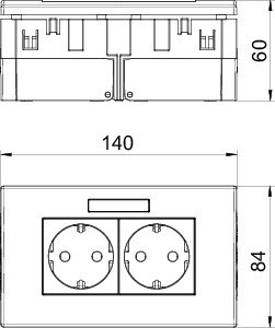 OBO Bettermann Блок укомплектованный розеточный AR45 марк. 2хModul45 84х140х59мм SDE-RW D0RW2B бел. OBO 6119427