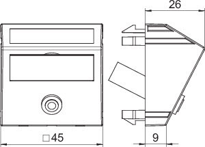 OBO Bettermann Рамка Modul45 мультимедийная Audio-Klinke MTS-MK L RW15 бел. OBO 6104958