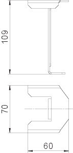 OBO Bettermann Опора для крышки каб. лист. лотка 110х70 DST110 BKRS FS OBO 6049256