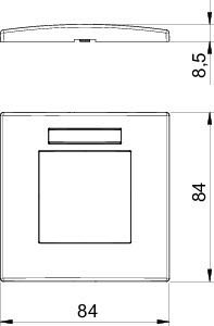 OBO Bettermann Рамка 1-м Modul45 84х84мм верт. с полем для маркировки AR45-BSF1 SWGR черн. OBO 6119339