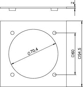 OBO Bettermann Накладка блока питания VH для монтажа устройств 95х95мм VH-P3 RW OBO 6109837