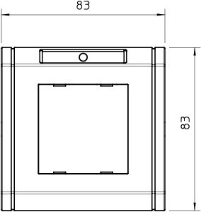 OBO Bettermann Рамка 1-м с полем для маркировки 86х86мм ADR-45 1 RW бел. OBO 6258034