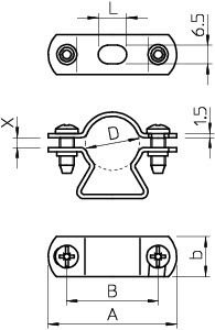 OBO Bettermann Скоба креп. дистанционная 63мм 733 63 V4A OBO 1361683