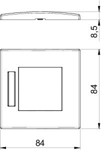 OBO Bettermann Рамка 1-м Modul45 84х84мм горизонт. с полем для маркировки AR45-BF1 SWGR черн. OBO 6119334