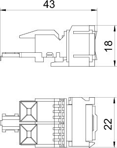 OBO Bettermann Разъем RJ45 кат.6 Snap-In ASM-C6 S OBO 6117349