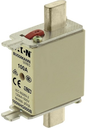 Предохранитель NH 100А 500В GL/GG 000 двойная индикация EATON 100NHG000B