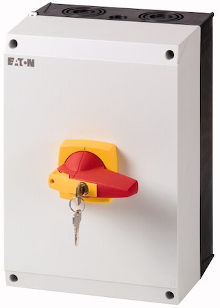 Выключатель-разъединитель 4п цилиндрический замок; ручка красно-жел. DMM-160/4/I5/C-R EATON 172806