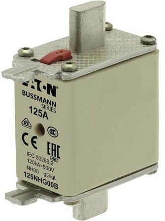 Предохранитель NH 125А 500В GL/GG 00 двойная индикация EATON 125NHG00B