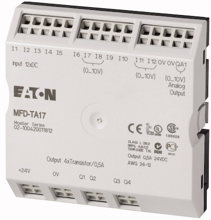 Модуль ввода/вывода MFD-TA17 24VDC для MFD-CP8/CP10 12DI (4 AI) 4DO -Транс EATON 265256