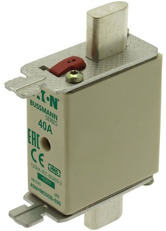 Предохранитель NH 40A 690В aM 000 двойная индикация EATON 40NHM000B-690