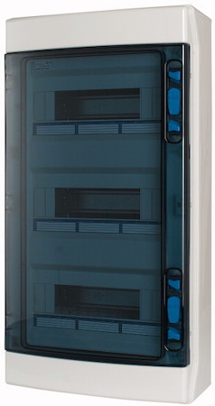 Шкаф навесной 3 ряда 36-мод. УФ-стойкий поликарбонат индустриальная серия; N/PE клеммы в комплекте IKA-3/36-ST-UV IP65 EATON 174192