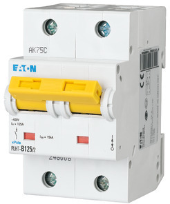 Выключатель автоматический модульный 2п C 125А 15кА PLHT-C125/2 EATON 248015