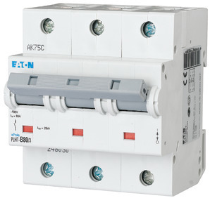 Выключатель автоматический модульный 3п C 80А 20кА PLHT-C80/3 EATON 248039