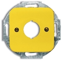 Плата центральная (накладка) с суппортом для командно-сигнальных приборов D=22.5 мм, серия Reflex SI, цвет жёлтый