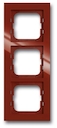 Рамка 3-постовая, серия axcent, цвет foyer-red