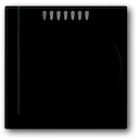 Плата центральная (накладка) для усилителя мощности светорегулятора 6594 U, KNX-ТР 6134/10 и цоколя 6930/01, серия impuls, цвет чёрный бриллиант