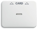 Плата центральная (накладка) для механизма карточного выключателя 2025 U, серия alpha nea, цвет белый глянцевый