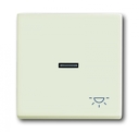 Клавиша для механизма 1-клавишного выключателя/переключателя/кнопки, с прозрачной линзой и символом СВЕТ, серия solo/future, цвет chalet-white