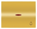 Клавиша для 1-клавишных выключателей/переключателей/кнопок с символом "ЗВОНОК" и линзой подсветки, серия OLAS, цвет золото