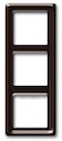 Рамка 3-постовая, серия Allwetter 44, цвет коричневый