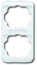 Рамка 2-постовая, вертикальная, с полем для надписи, серия alpha nea, цвет белый матовый