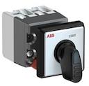 OC10 Cam switch, Ith=10A, Motor - Start, 2-contacts, Snap-on door mounting, Black Basic handle