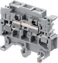 grey Screw Clamp Terminal Blocks M4/8.SFT equipped with 2 test sockets DIA. 2 mm / .079"