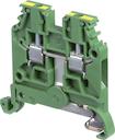 green Screw Clamp Terminal Blocks D2.5/5.P Mounting on rail by spring