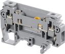grey Screw Clamp Terminal Blocks M6/8.ST1 equipped with 2 test socket DIA. 4 mm / .16"
