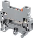 grey Screw Clamp Terminal Blocks M6/8.STA equipped with 2 test sockets screws DIA. 4 mm / .16"