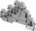 grey Screw Clamp Terminal Blocks D2.5/6.DL with LED indication between middle and upper level (red 24V=)
