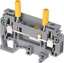 beige Screw Clamp Terminal Blocks M6/8.ST1.V0.IP20 equipped with 2 test socket screws DIA. 4 mm / .16"