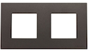 Рамка 2-постовая, серия Zenit, цвет антрацит