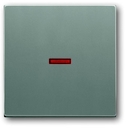 Клавиша для механизма 1-клавишного выключателя/переключателя/кнопки с красной линзой, серия solo/future, цвет meteor/серый металлик